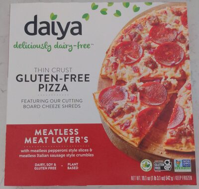 Meatless meat lover's gluten free pizza
