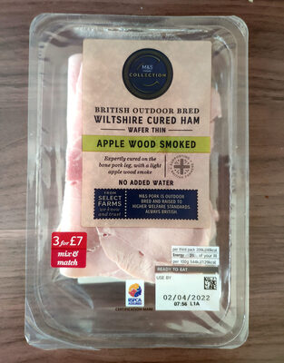 Wiltshire cured apple wood smoked ham