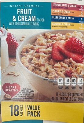 Instant Oatmeal fruit & cream flavor
