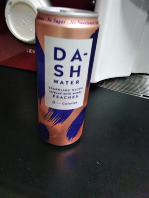 dash water sparkling water infused with wonky peaches 0 calories