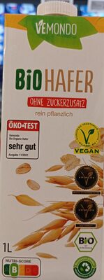 Bio Hafer rein pflanzlich, ohne Zuckerzusatz