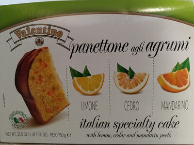 Panettone with lemon, cedar and mandarin peels