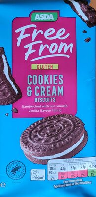 Gluten free cookies and cream biscuits