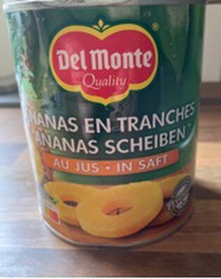 Monte ananas scheiben in saft