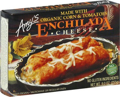 Organic corn & tomatoes frozen enchilada