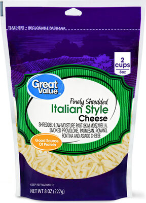 Finely Shredded, Italian Style Cheese, Italian Style