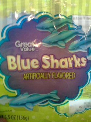 Blue sharks candy