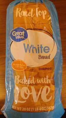 Great value, white round top bread