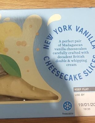 New York vanilla cheesecake slices