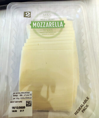 Mozzarella slices