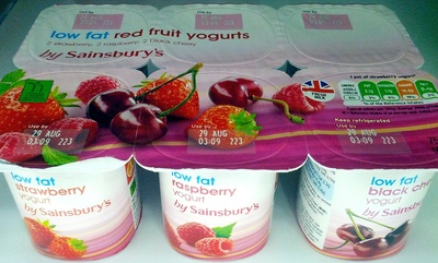 Low Fat Red Fruits Yogurts