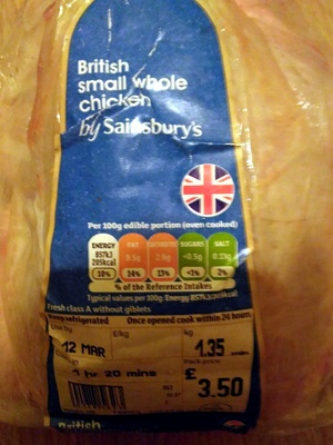 British small whole chicken
