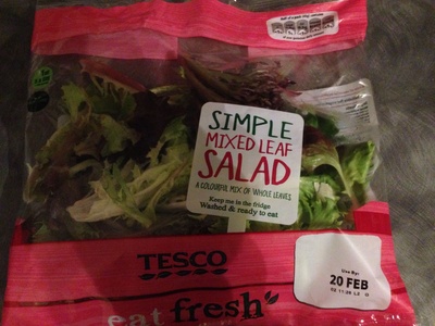 Simple mixed leaf salad