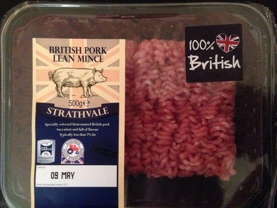 British pork lean mince