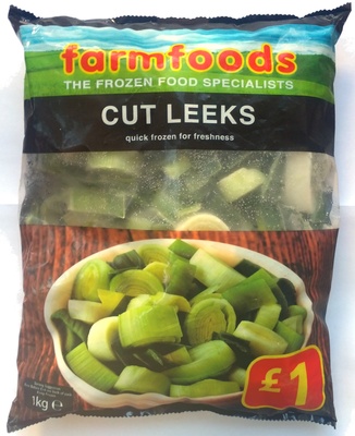 Cut Leeks quick frozen for freshness