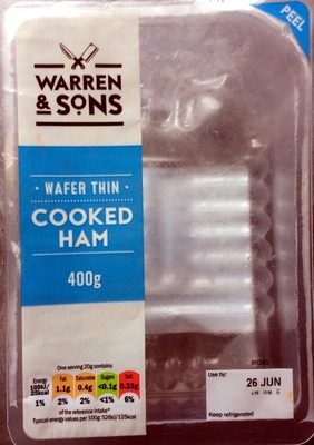 wafer thin cooked ham