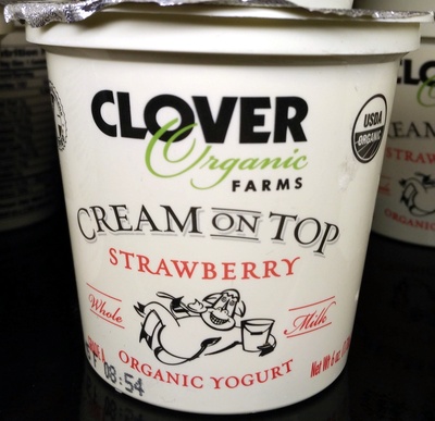 Cream on Top strawberry Organic Yogurt