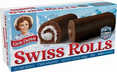 Twin-wrapped swiss rolls