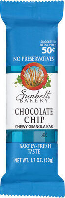 Chocolate chip chewy granola bar
