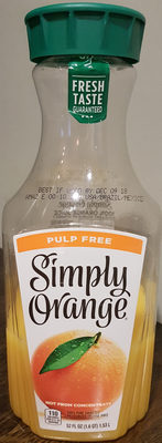 Simply Orange Pulp Free Juice