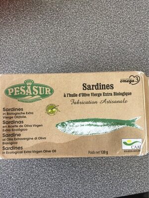PESASUR Sardines à l'huile d'olive biologique