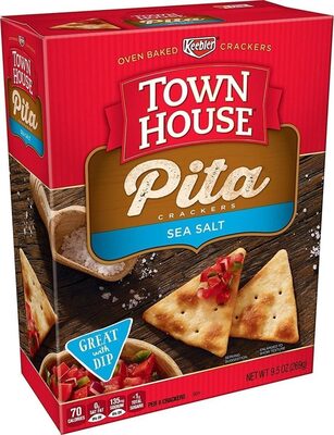 Keebler, town house, pita oven baked crackers, sea salt