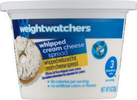 Whipped reduced fat cream cheese spread