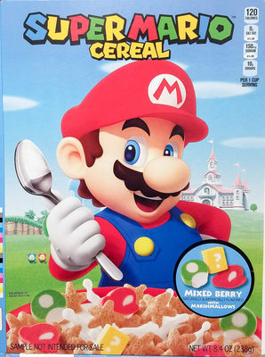 Mixed berry cereal with marshmallows