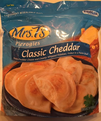 Classic sharp cheddar cheese and creamy whipped potatoes pierogies, classic cheddar
