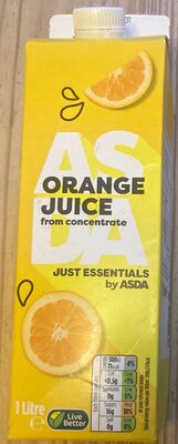 Just Essentials Orange Juice From Concentrate