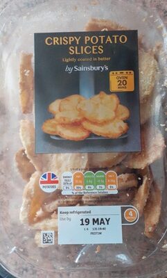 Potato slices in a light crispy batter