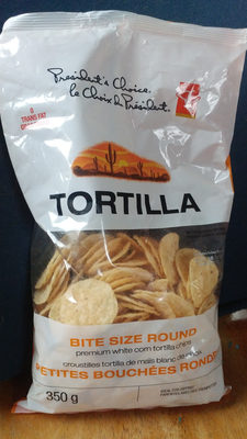 Tortilla bite size round premium white corn tortilla chips