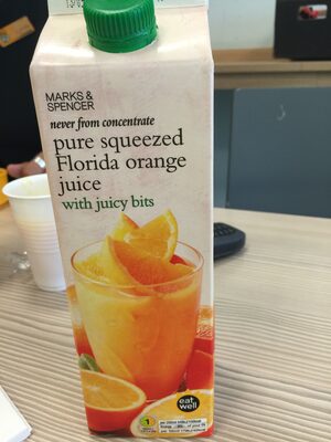 Pur jus d'orange de Floride avec pulpe