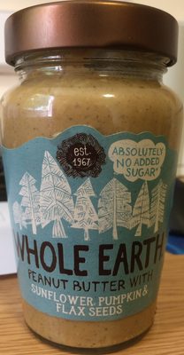 Peanut butter with sunflower, pumpkin & flax seeds