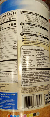 Great Value 100% Whole Grain Old Fashioned Oats, 42 oz