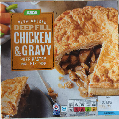 Slow Cooked Deep Fill Chicken & Gravy Puff Pastry Pie