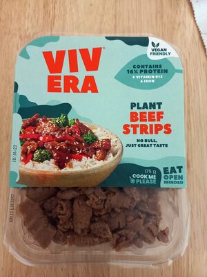 Plant beef strips