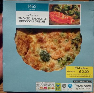 Smoked Salmon and Broccoli Quiche