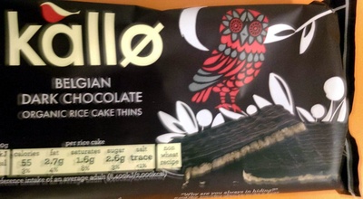 Organic Belgian Dark Chocolate Rice Cake Thins